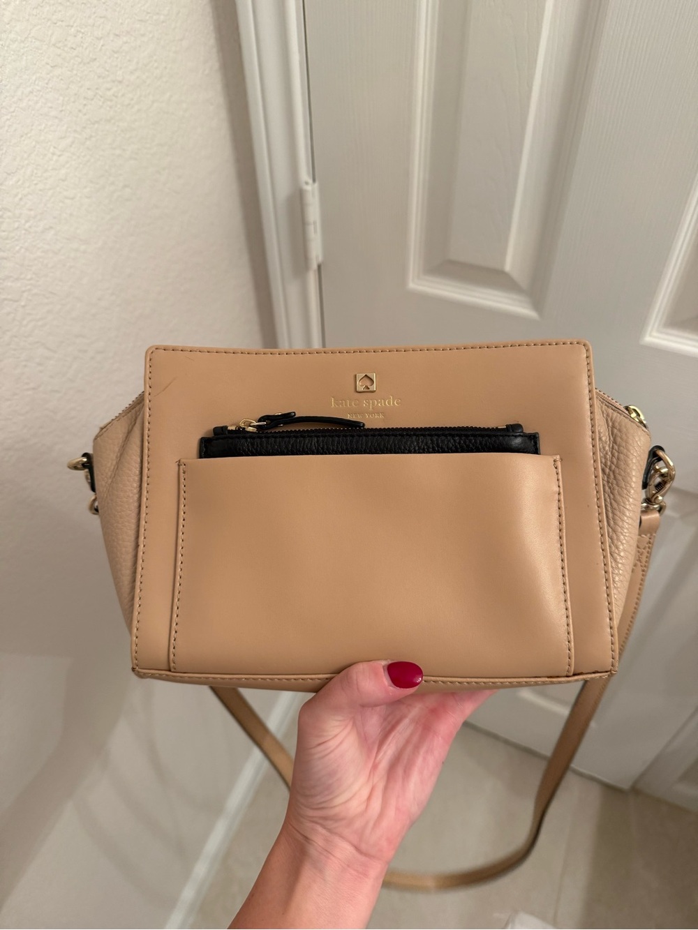 Kate Spade Tan Crossbody Bag with Front Pocket